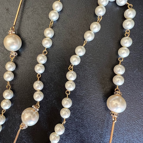 Chanel Vintage Pearls 2001 P Long Strand Strassed Details Pristine - Picture 9 of 11